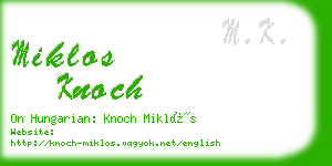 miklos knoch business card